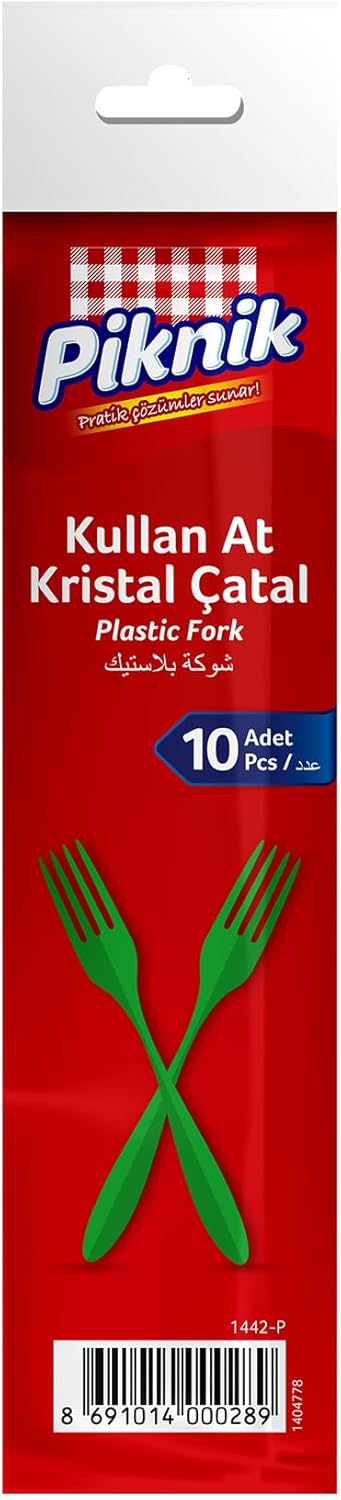 Alternative view of Piknik Kullan-At Kristal Çatal 10'lu Renk'li 1442