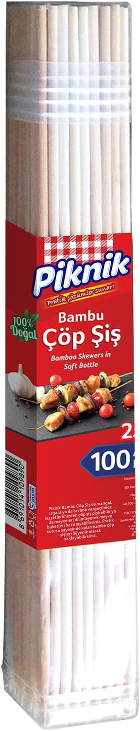 Alternative view of Piknik Ağaç Bambu Çöp Şiş 25 Cm–100'Lü 113-P