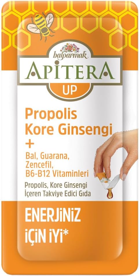 Alternative view of Apitera UP Doğal Bal, B Vitaminleri, Kırmızı Ginseng, Guarana ve Propolis İçeren Takviye Edici 7’li Saşe