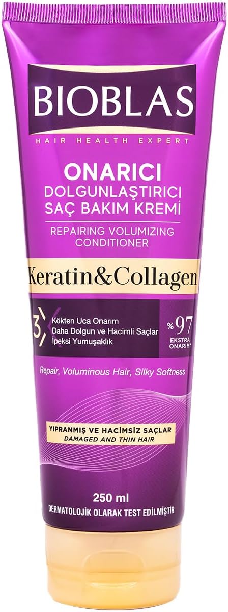 Alternative view of Kolajen & Keratin Onarıcı Dolgunlaştırıcı Saç Bakım Kremi 250 ml – İnce ve Yıpranmış Saçlar İçin Hacim, Kolay Tarama ve Parlaklık