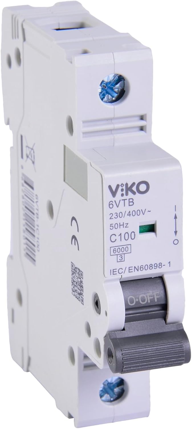 6VTB-1C100 Otomatik Sigorta 6KA C Tipi 1 Kutup 100A - Görsel 3