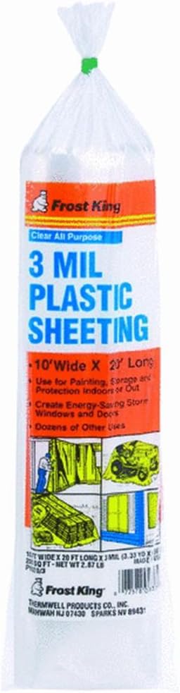 Alternative view of Frost King P1020/3 Polietilen Kaplama, 10 20 ft. x 3 mil, Şeffaf, 10' x 20'