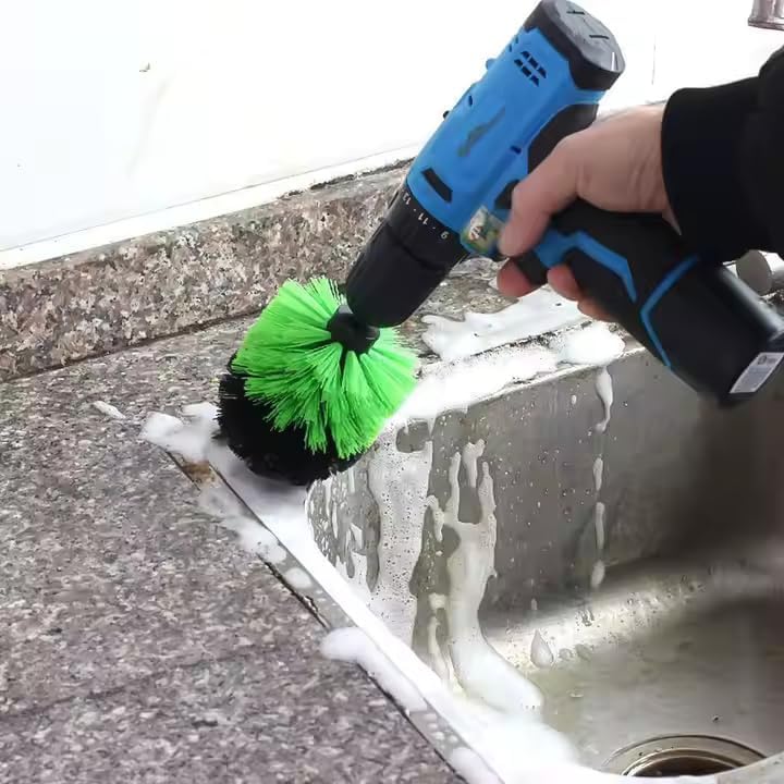 Alternative view of 3lü Matkap Ucu Banyo Küvet Duşakabin Araba Tekerliği Koltuk Yıkama Temizleme Fırçası Seti, Asorti