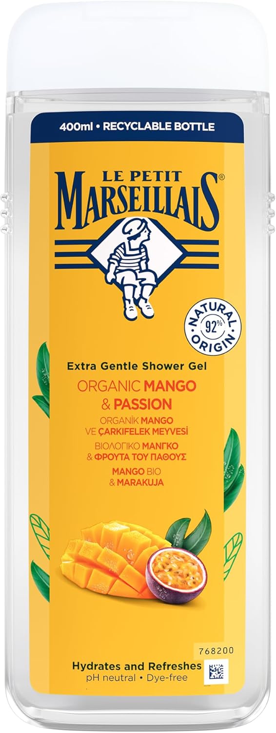 , Lpm Organik Mango Ve Çarkıfelek Meyvesi 400ml Duş Jeli, Beyaz Ve Sarı