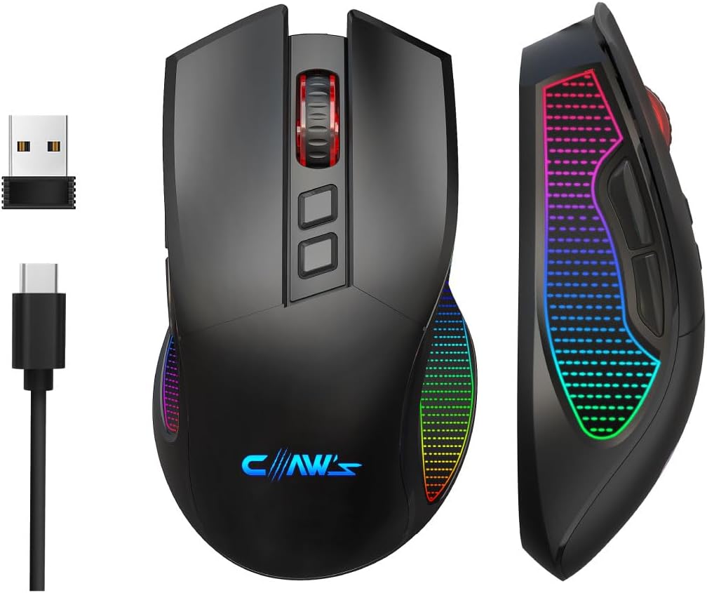 Crossfire Air Kablosuz 10000 Dpi Pixart PMW3325 Sensör Makro Yazılımlı Chromatic RGB Kablosuz Gaming Mouse - Siyah - Görsel 3