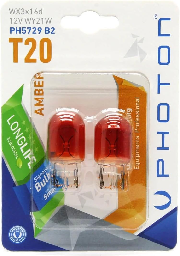 Alternative view of Ampul T20 Wy21W 12V Amber 2'Li Blister PHT PH5729 B2