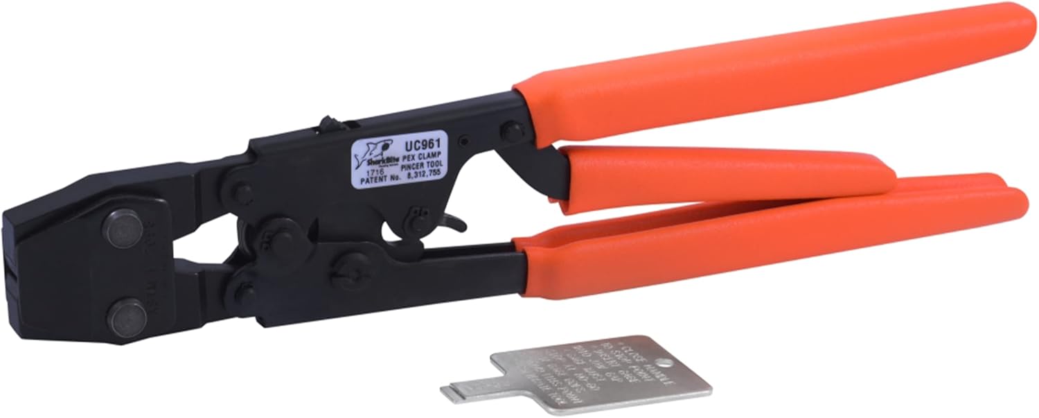 SharkBite PEX Kelepçe Aleti, Turuncu Saplı 3 Saplı Alet, Sıhhi Tesisat Armatürleri, PEX, PE-RT, UC961 - Görsel 3