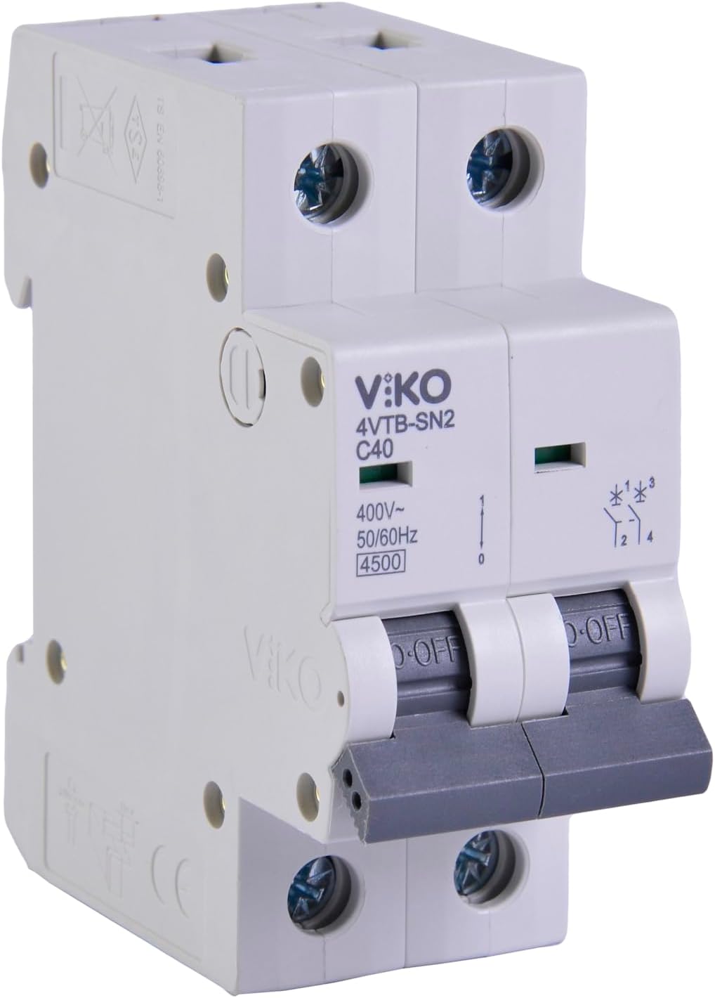 4VTB-2C40 Otomatik Sigorta 4,5kA C Tipi 2 Kutup 40A