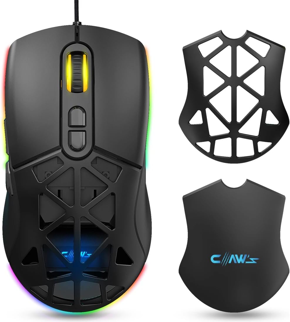 Nexus X1 12800 Dpi Makro Yazılımlı & Değiştirilebilir Kapaklı RGB Gaming Mouse - Siyah - Görsel 3