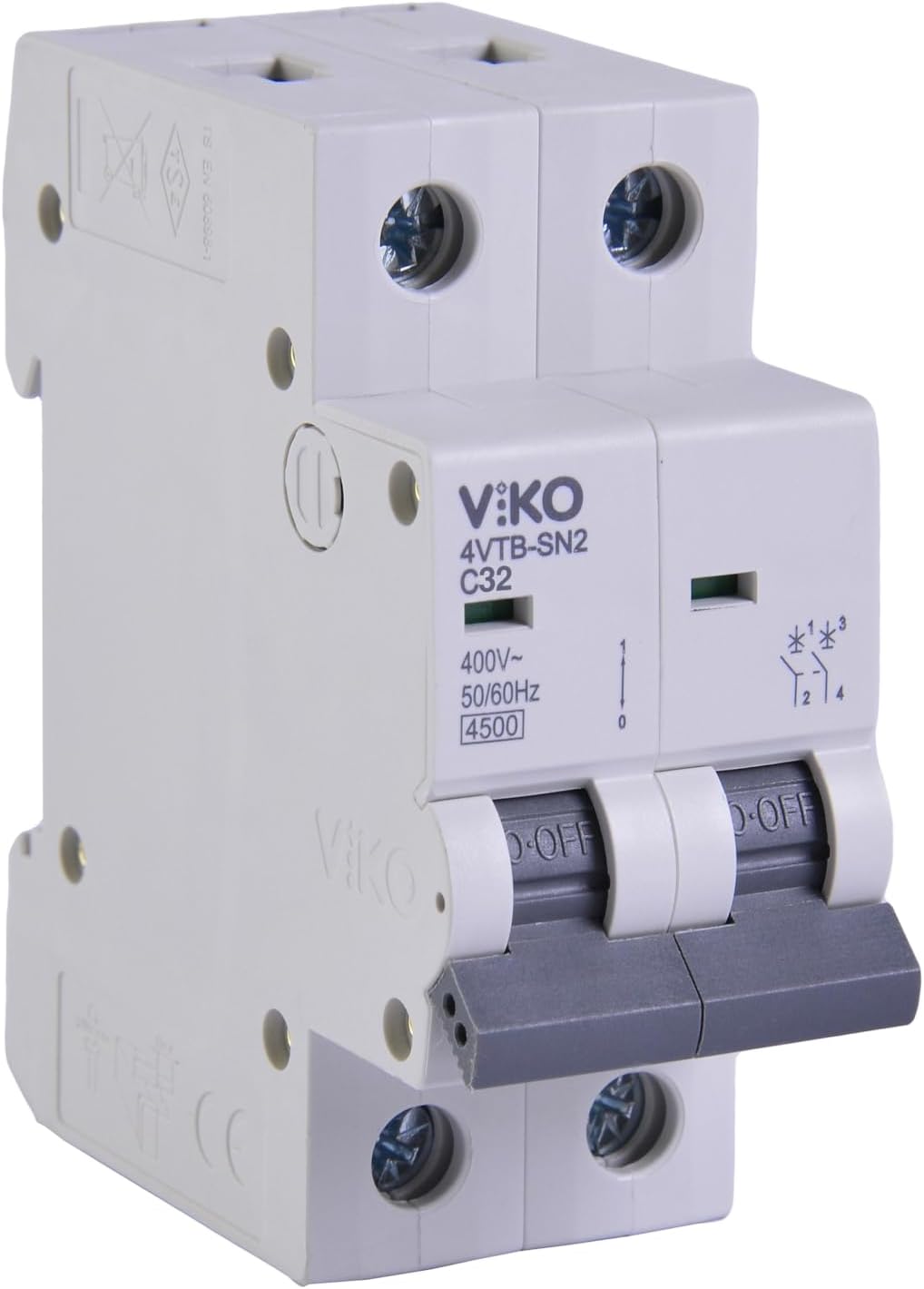 Alternative view of 4VTB-2C32 Otomatik Sigorta 4,5kA C Tipi 2 Kutup 32A