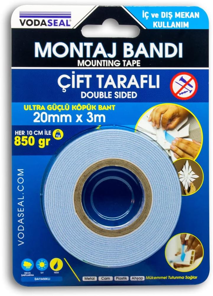 Çift Taraflı Montaj Bandı 20mmx3mt