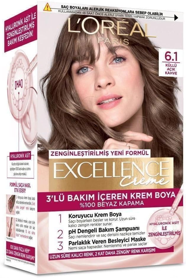 6.1 Küllü Açık Kahve Saç Boyası