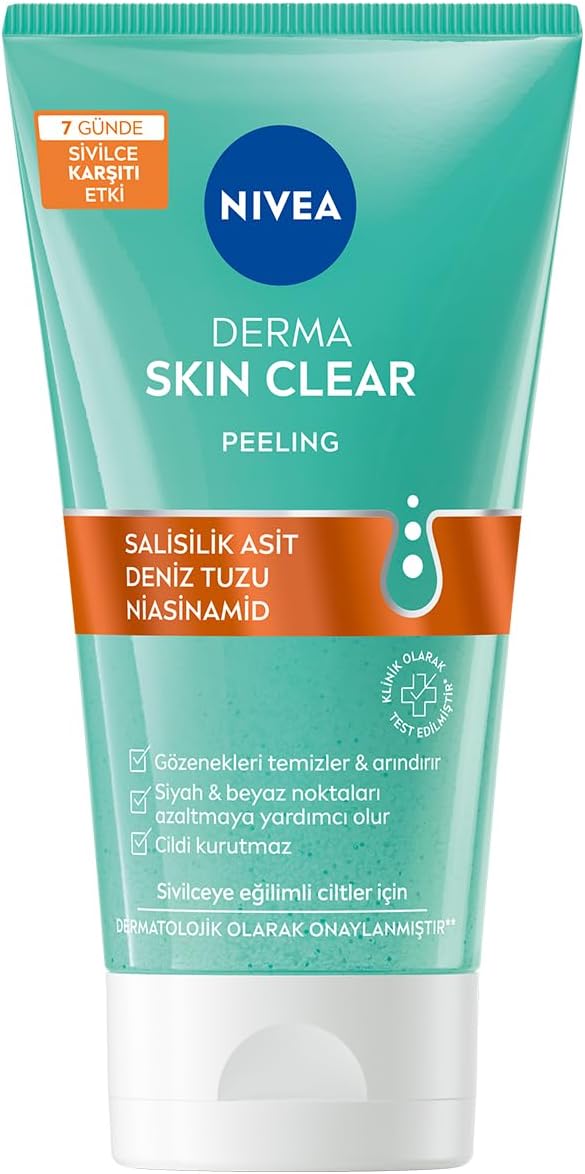 Alternative view of Skin Clear Sivilce Karşıtı Yüz Temizleyici Peeling 150ml, Gözenek Arındırıcı,Siyah Nokta Azaltır,Salisilik Asit,Deniz Tuzu, Niasinamid