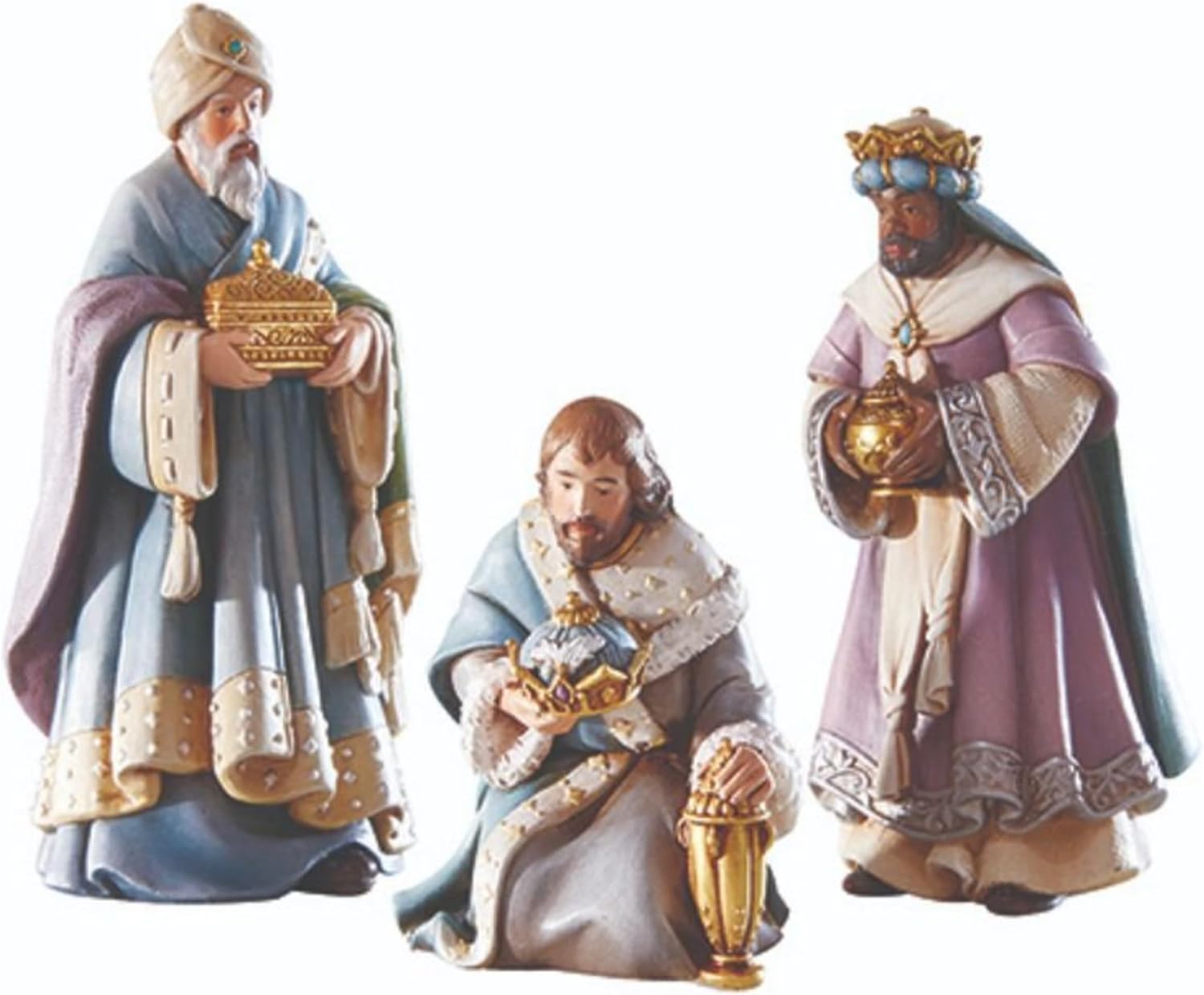 Avalon Gallery Noel için Doğum Setleri - İç Mekan Beytüllahim Geceleri Doğum Sahnesi, 3 Parça, 3 Kral