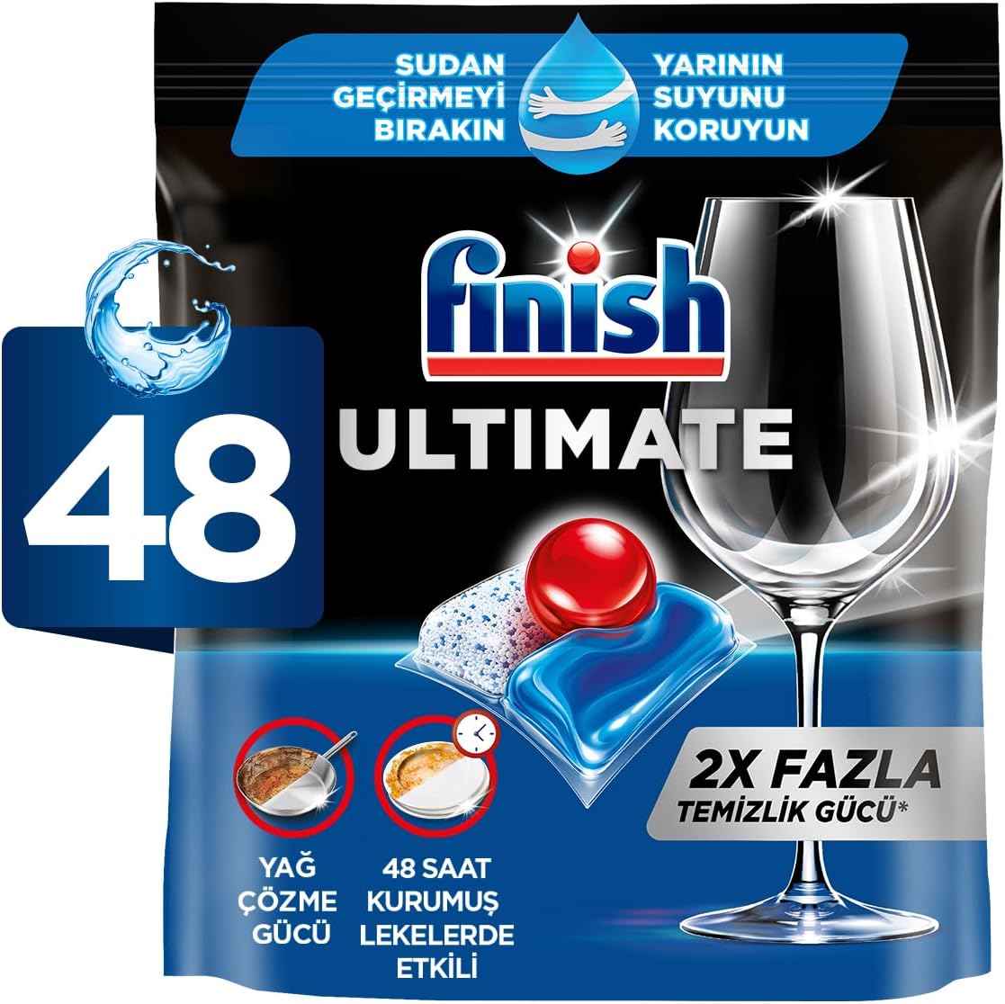 Ultimate 48 Kapsül Bulaşık Makinesi Deterjanı Tableti (1 x 48 Kapsül)