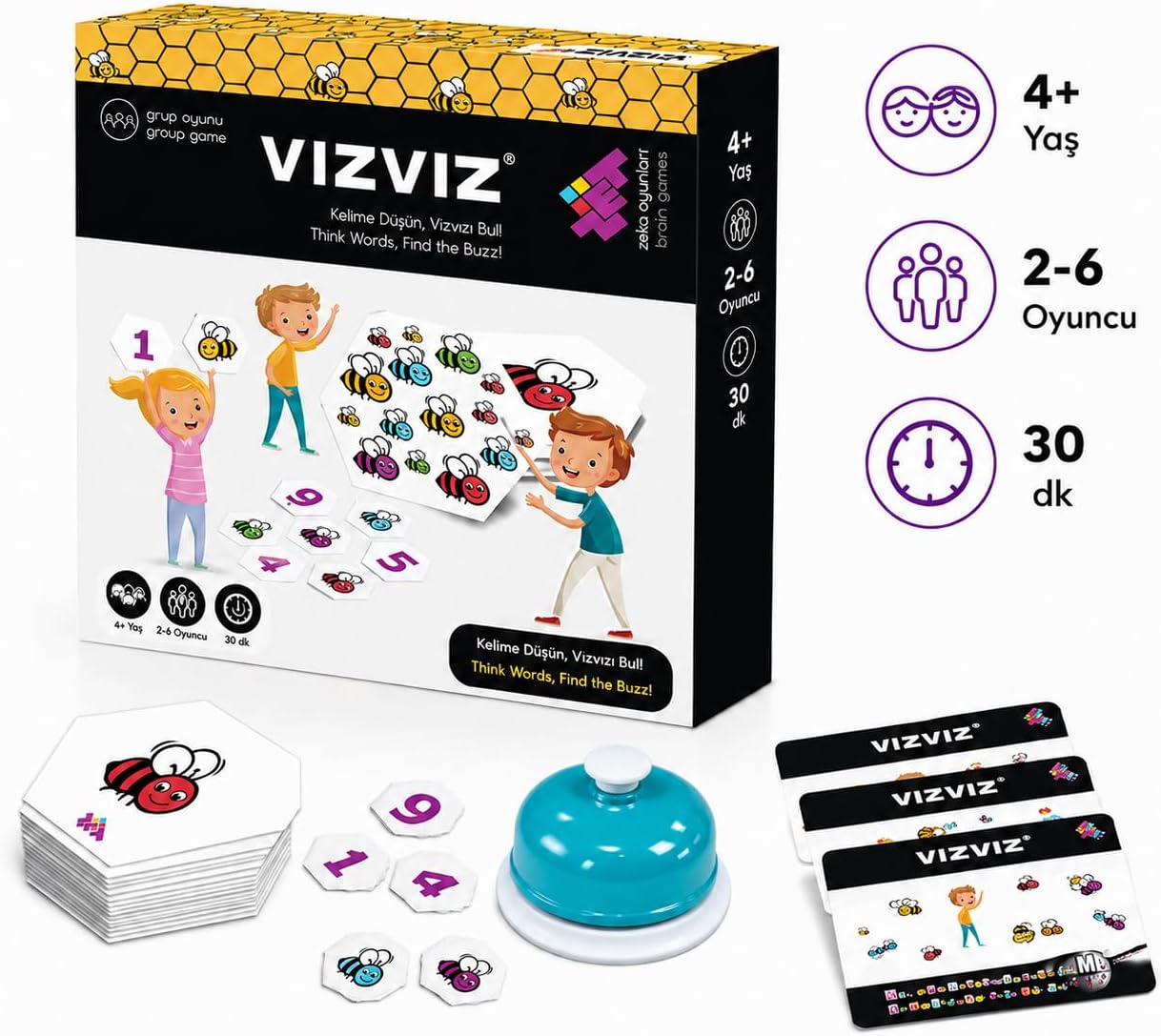 Alternative view of VIZ VIZ Dikkat ve Zeka Oyunu 4+ Yaş 8 Oyuncu