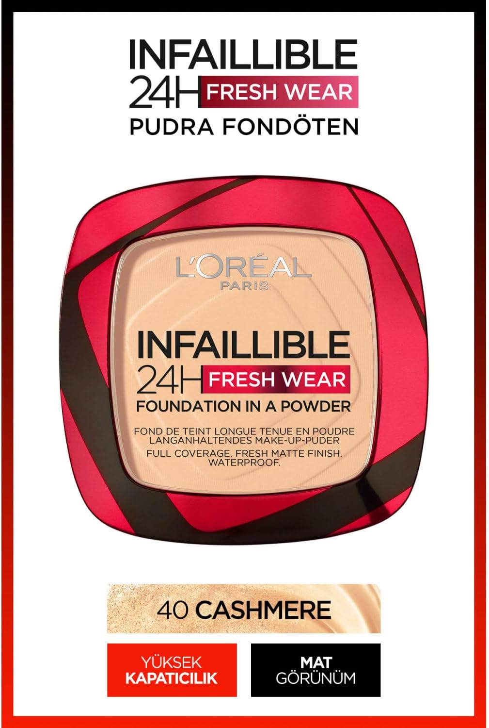 Alternative view of Infaillible 24H Fresh Wear Pudra Fondöten 40 Cashmere