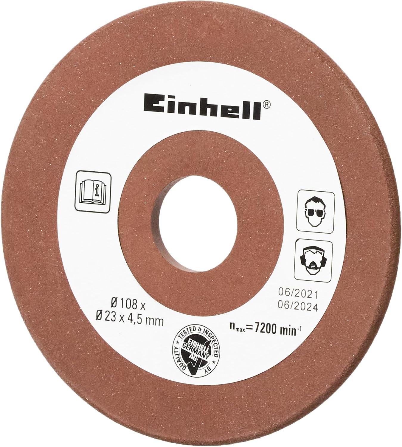 Orijinal Zincir Bileme Yedek Taşı Ø 108 mm (Zincir testere bileme cihazı aksesuarı, kalınlık 4,5 mm, 23 mm mil bağlantısı, P100 grit, zincir bileme cihazları için uygun) - 4500071