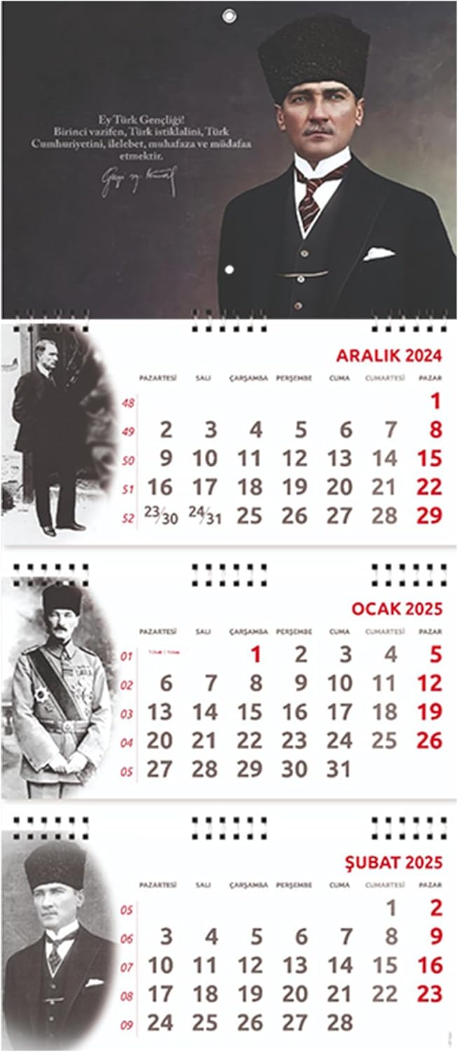 2025 Atatürk Gemici Duvar Takvimi - Gazi