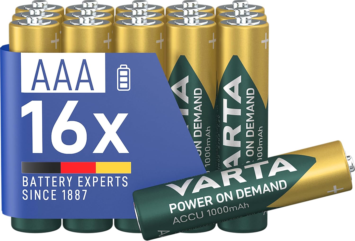 Alternative view of Rech.AAA 1000mAh 2x8 Foil