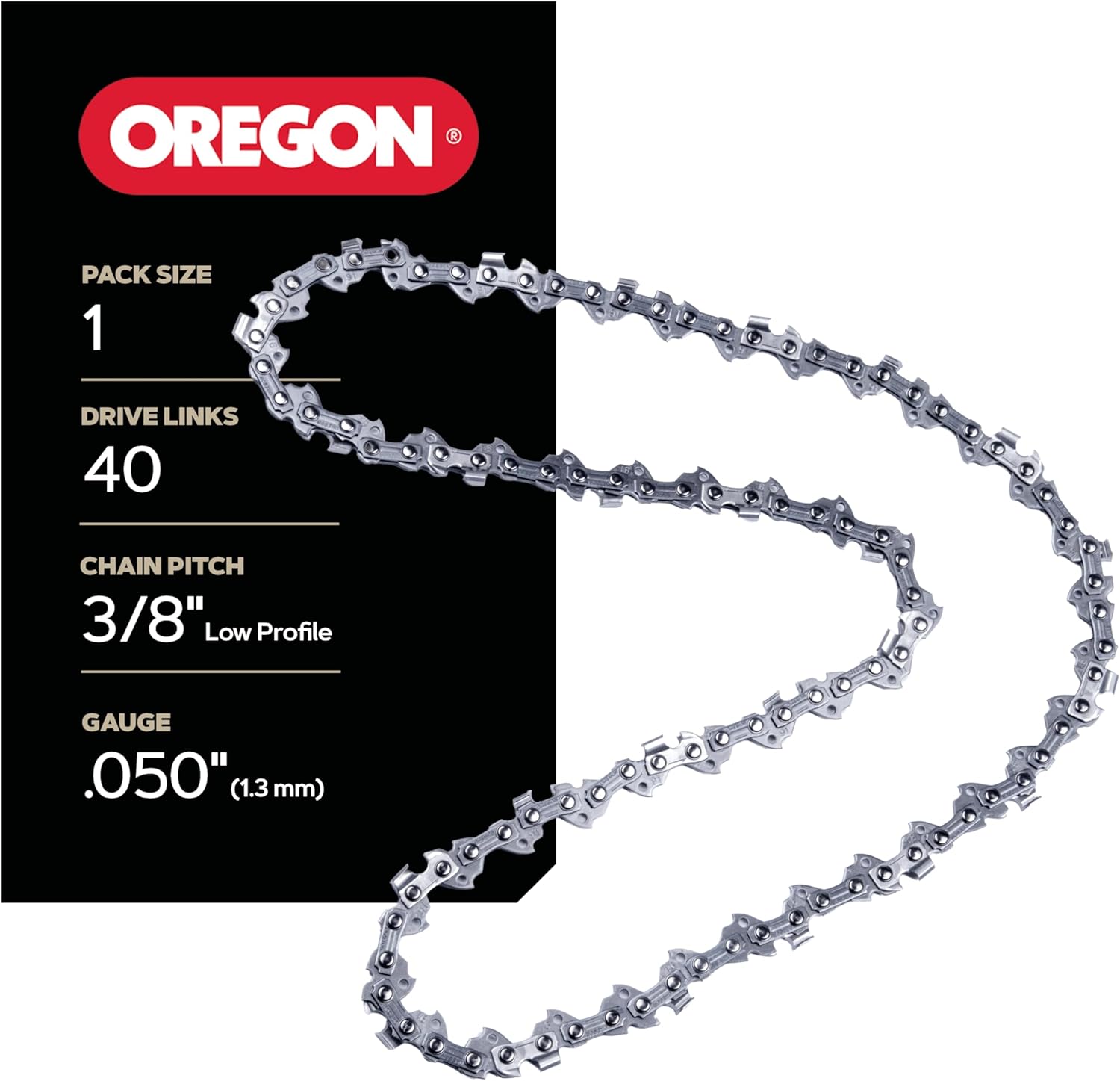 Alternative view of Oregon S40 AdvanceCut Motorlu Testere Zinciri 10 inç Bar için - 40 Tahrik Bağlantısı - Düşük geri tepmeli zincir Echo, Sun Joe, Greenworks ve daha fazlası için uygundur
