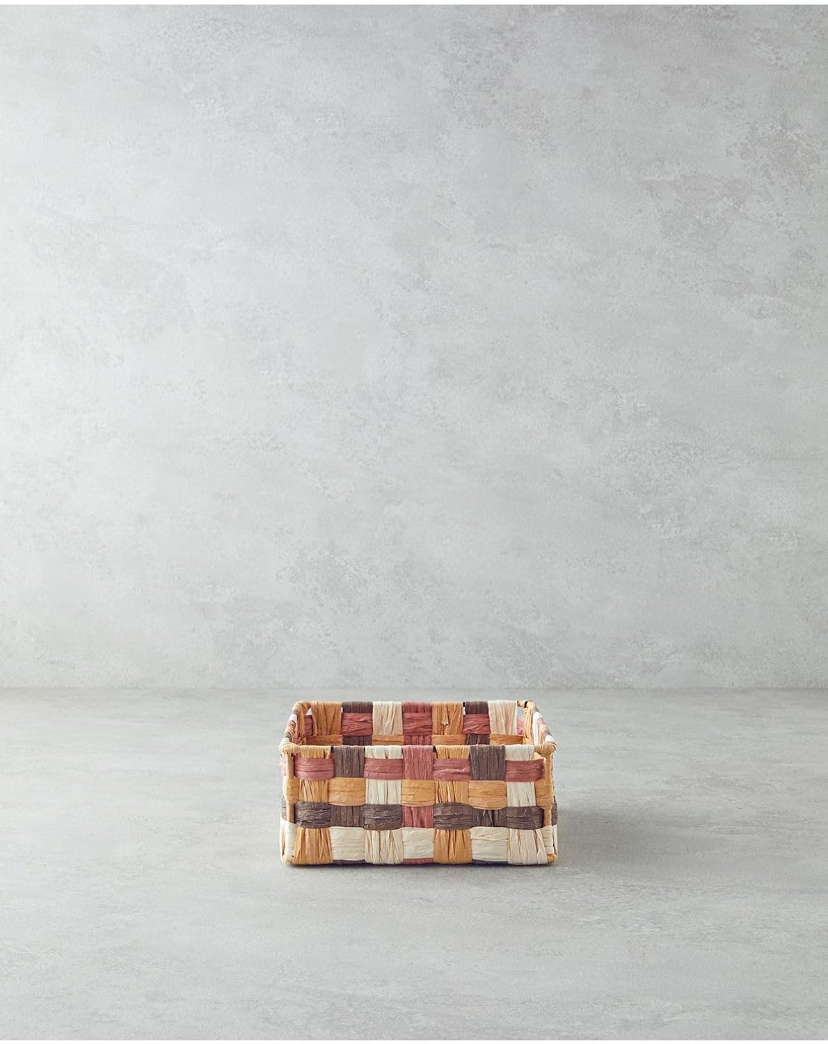 Modern Square Kağıt İp Sepet Kahve