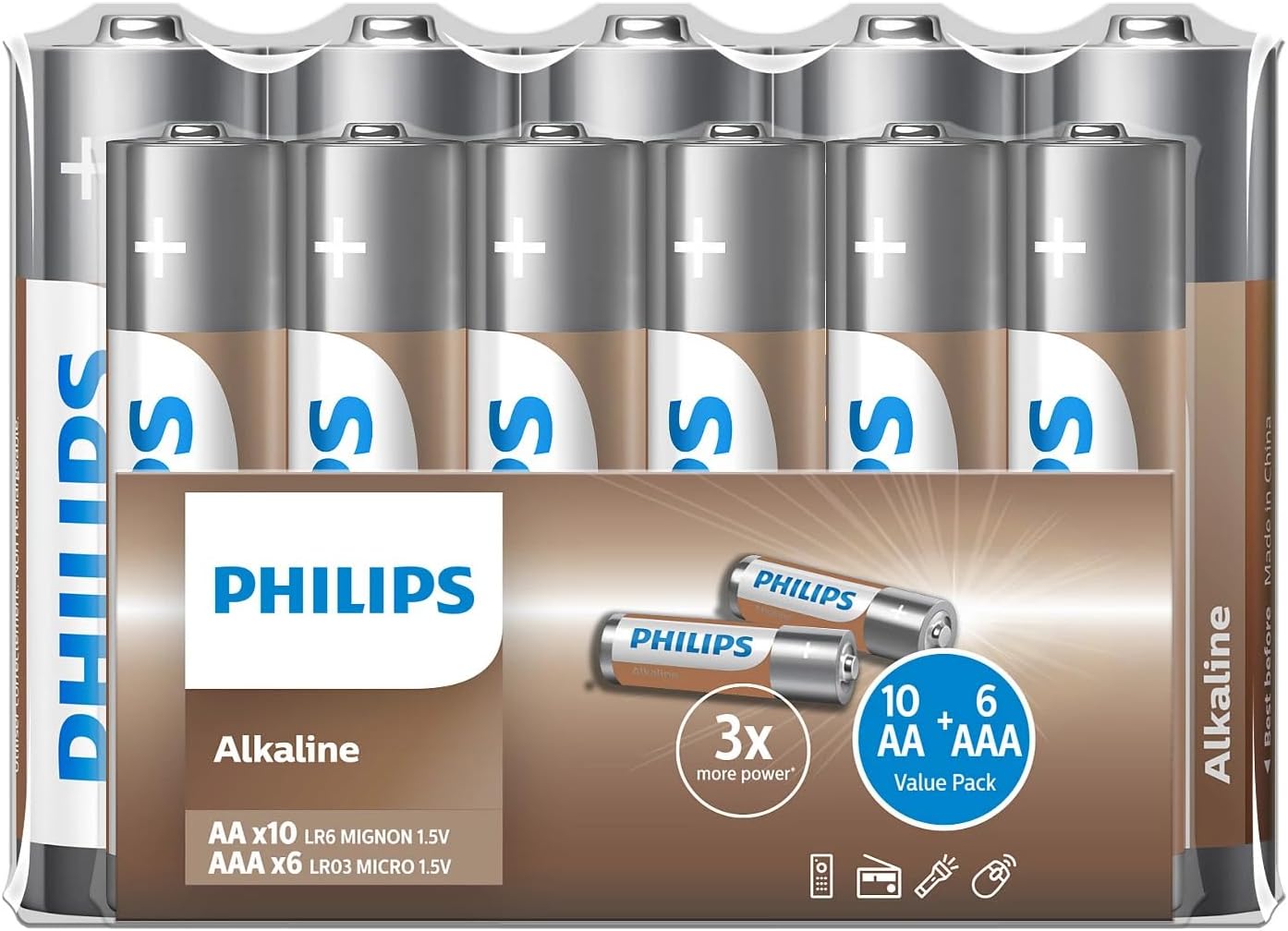 Alternative view of LR036A16F/10 Alkalin AA x10 + AAA x6 Folyo Paket (16’lı Folyo Paket)