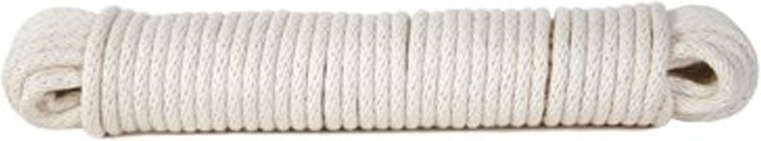 Koch Industries 5620727 Pamuk Örgülü Çamaşır İpi, 17,5 cm x 200-metre, Beyaz