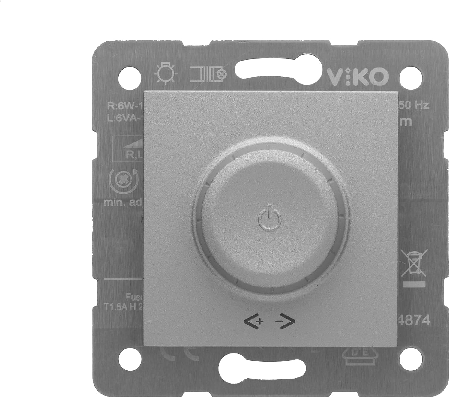 Novella/Trenda Gümüş PRO Dimmer RL 20 500W Mekanizma ve Düğme/Kapak