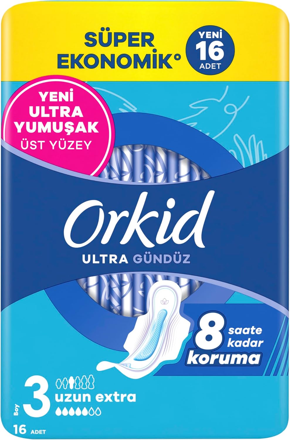 Alternative view of Ultra Hijyenik Ped Uzun Extra (Boy 3) Süper Ekonomik Paket 16 Adet Ped