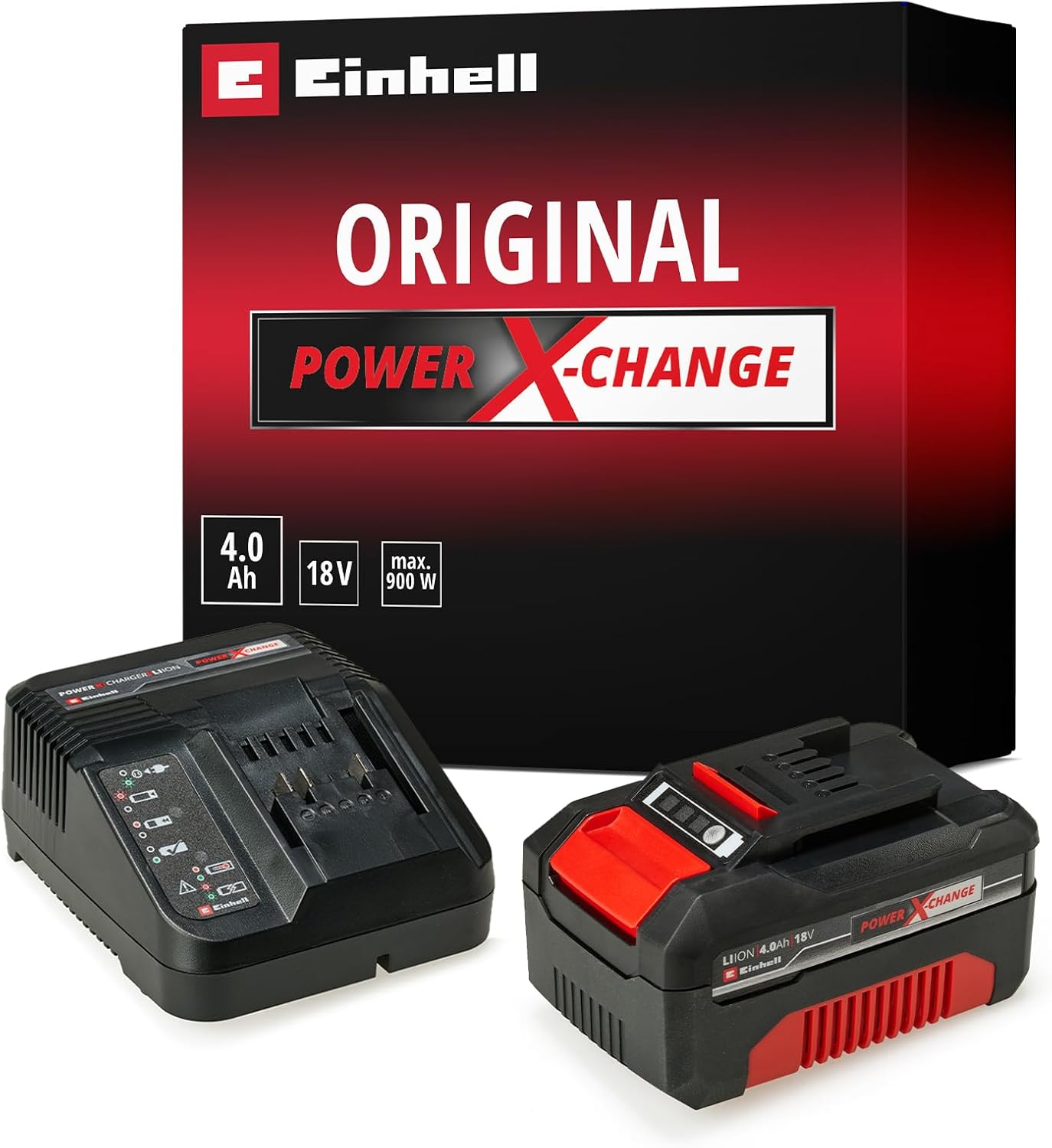 Orijinal Akü ve Şarj Cihazı Başlangıç Kiti Power X-Change (Akü, Li-Ion, 18 V, 4.0 Ah akü ve hızlı şarj cihazı, tüm Power X-Change cihazları ile uyumlu) - 4512042 - Görsel 3