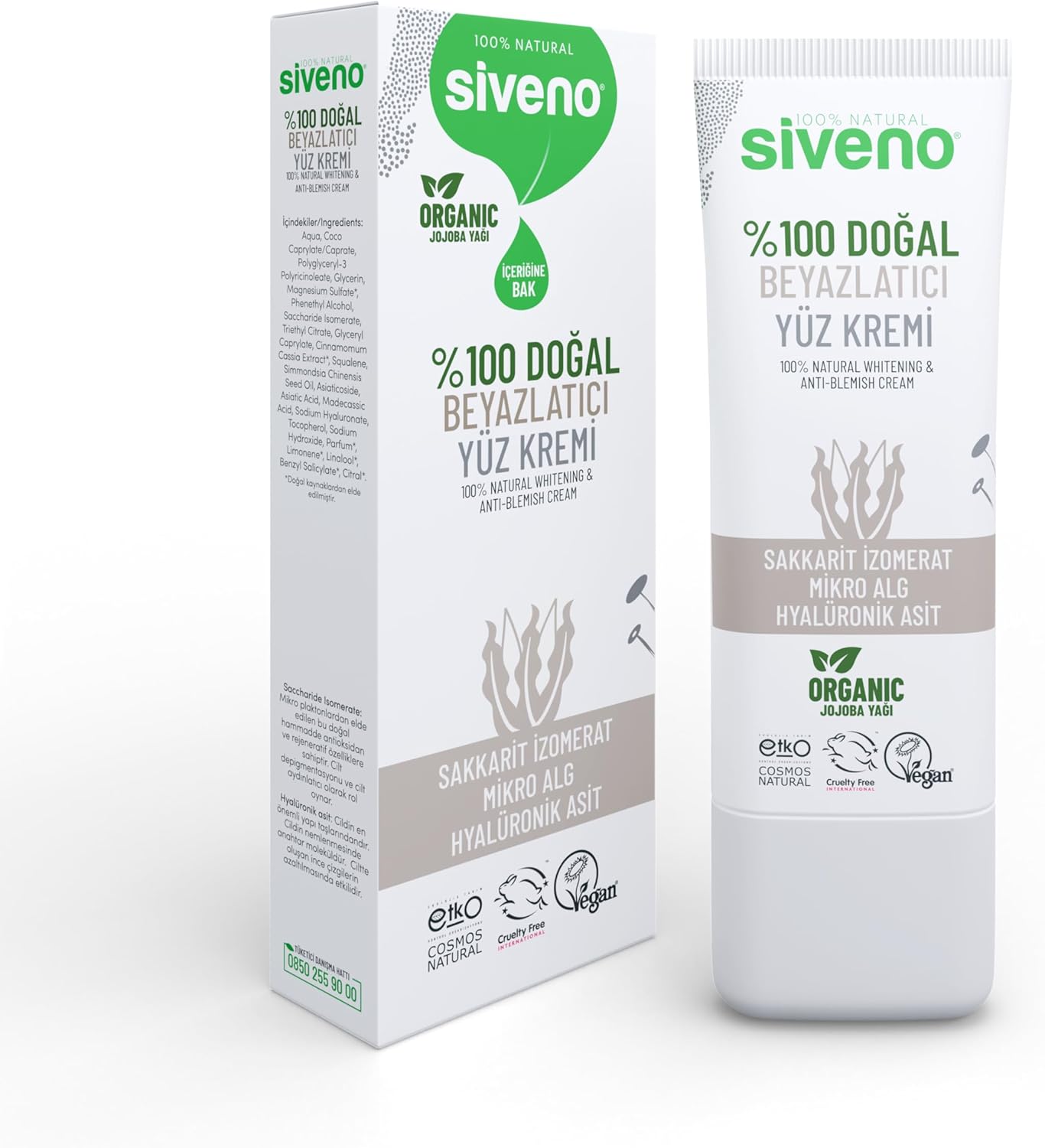 Alternative view of Siveno%100 Doğal Yüz Kremi Beyazlatıcı Aydınlatıcı Canlandırıcı Etkili 30 ml