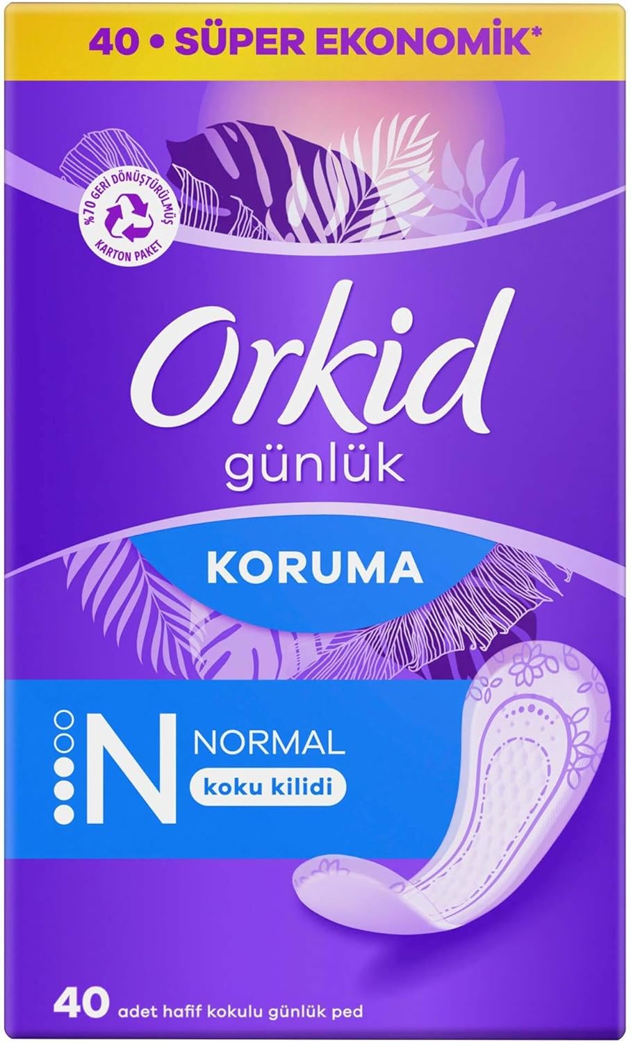 Günlük Ped Normal Ekonomik Paket 40 Adet Ped