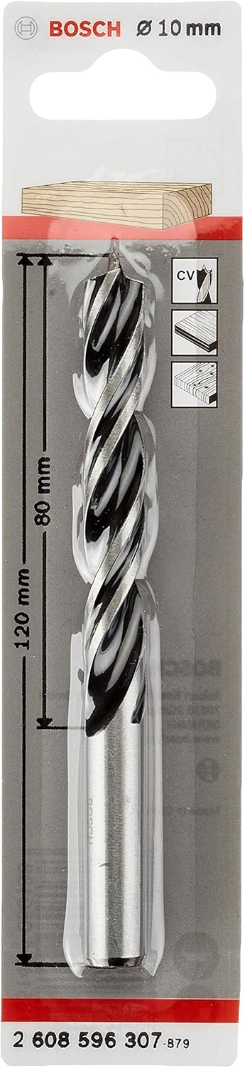 Professional Accessories Holzspiralbohrer (Für Holz, 10 x 80 x 120 mm, Zubehör Bohrmaschine) - Görsel 2