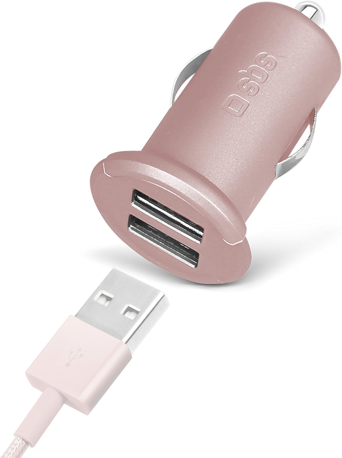 Alternative view of Sbs 5513 2 Mini Girişli Usb Araç Şarj Cihazı, Pembe