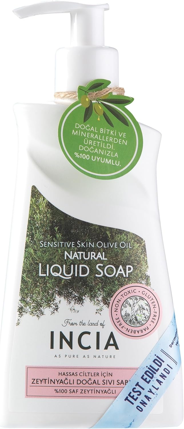 %100 Doğal Sıvı Kastil Sabunu Hassas Ciltler İçin Zeytinyağlı 10 Bitkisel Değerli Yağ Vegan 250 ml