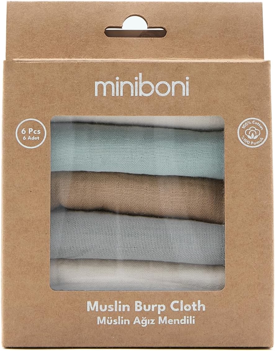 6 lı Ağız Mendili Bej, Ekru, Mint, Gri