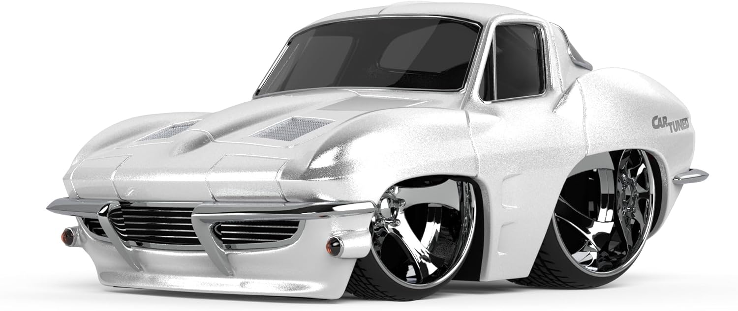Entertaintment CarTuned S2 1963 Chevy Corvette Stingray - Beyaz Muscle Araba