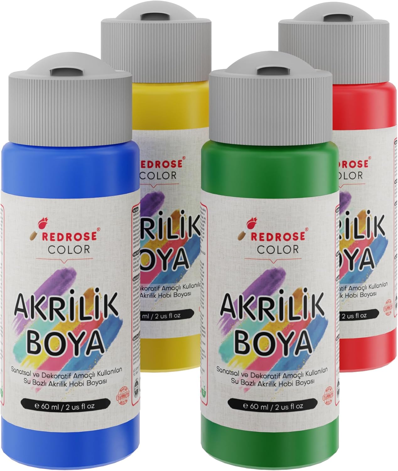 Alternative view of Ana Renkler Akrilik Boya 4'lü Set 4x60ml