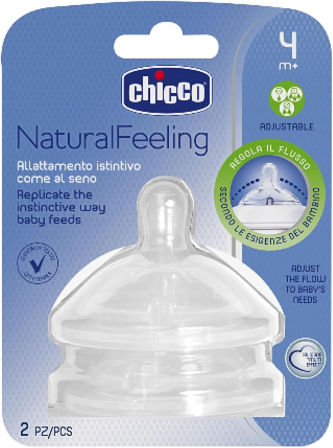 NaturalFeeling Akış Ayarlı Biberon Emziği (4 Ay+, 2'li)