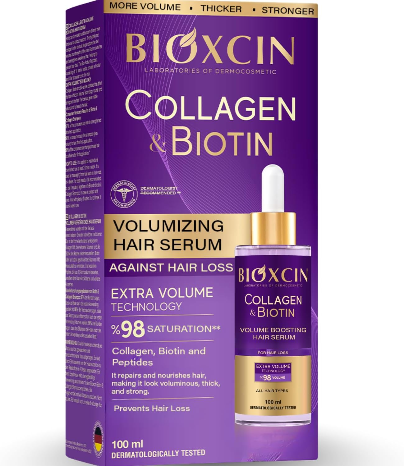 Alternative view of & Biotin Saç Serumu 100 ml – Saç Dökülmesine Karşı, Hacimlendirici, Hidrolize Kolajen, Biotin ve BioComplex B11 İçerikli