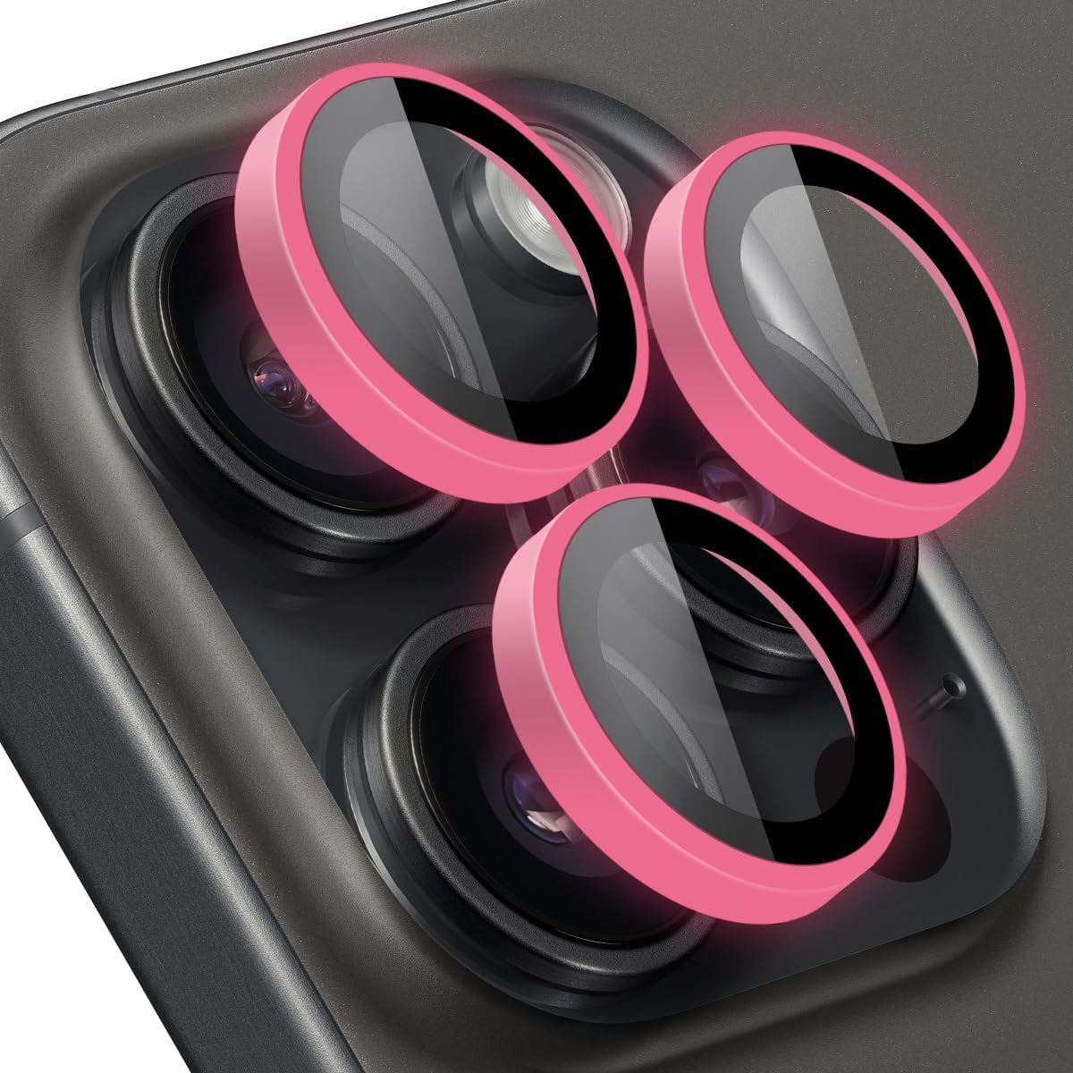 14 Pro Max / 14 Pro Neon Metal Lens Koruyucu (Pink) - Görsel 3