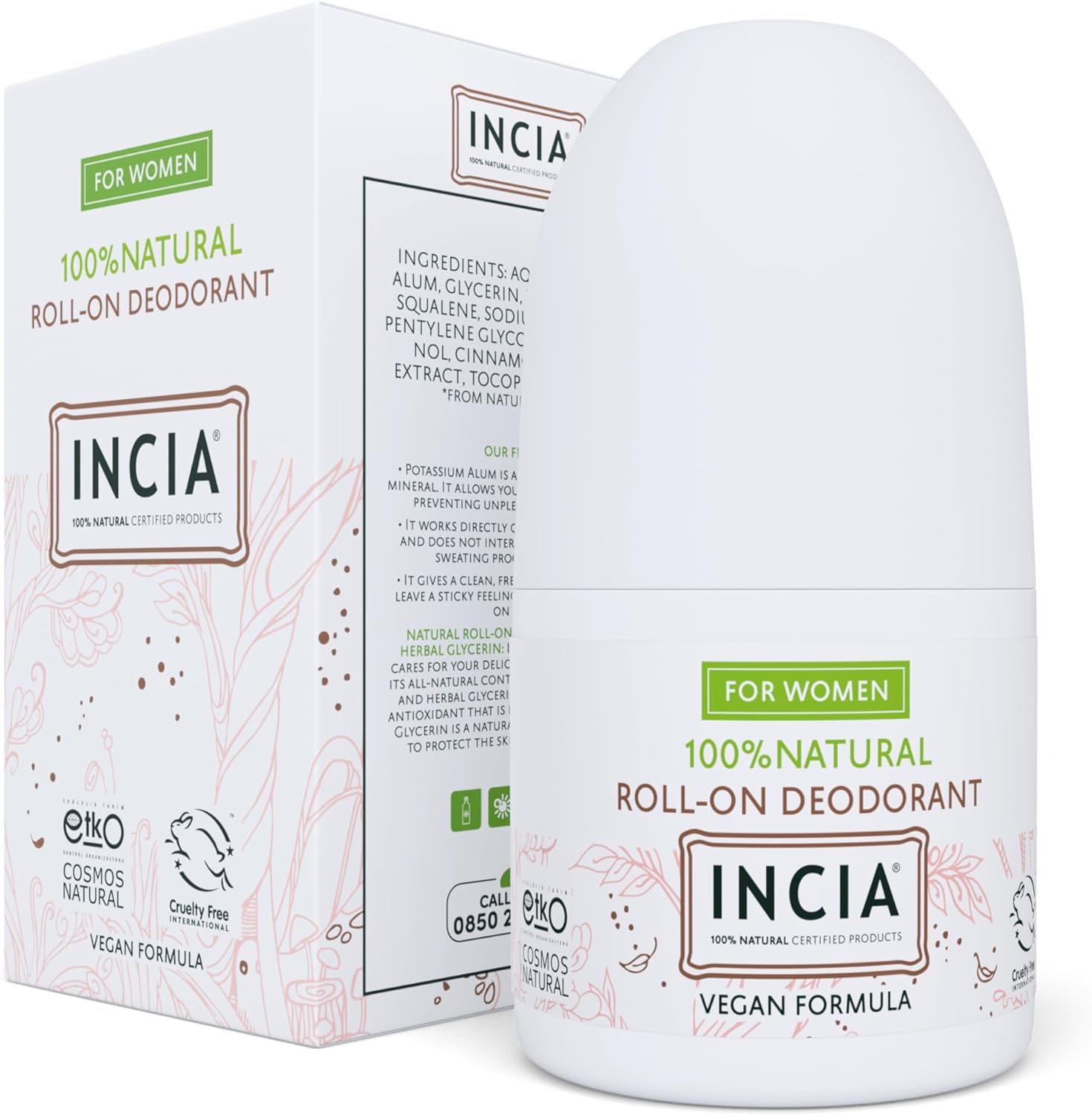Alternative view of %100 Doğal Roll On Deodorant Kadınlar İçin Ter Kokusu Önleyici Lekesiz 50 ml