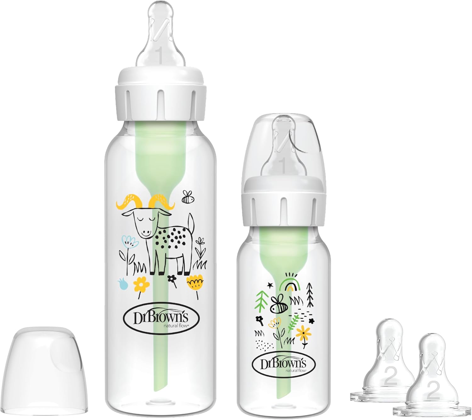 Alternative view of Dar Ağız AntiKolik Options+ Desenli Set (1x120 & 1x250 ml PP Biberon, 2xL2 B. Emzik, Fırça)
