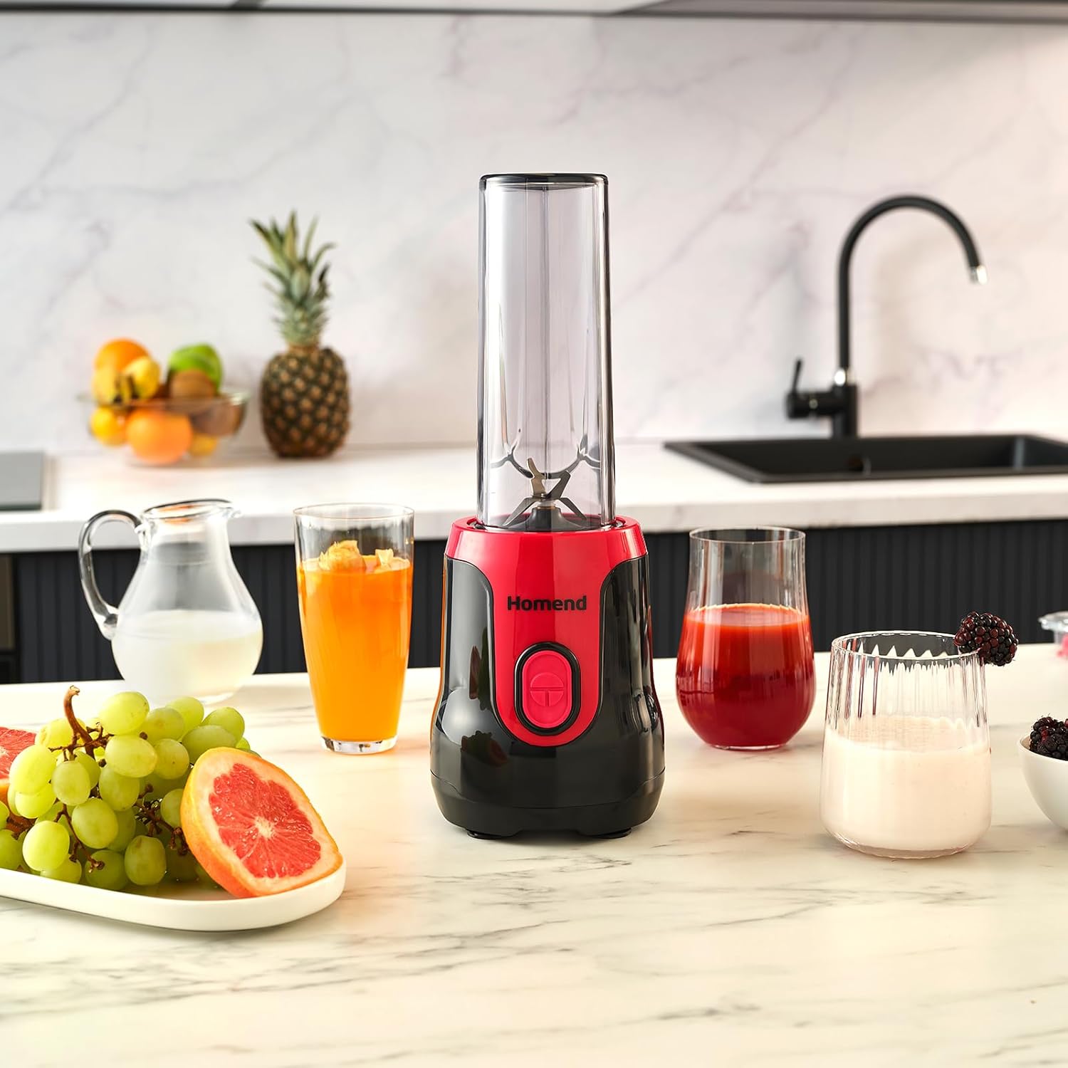 HOMEND Mixfresh 7026H Kişisel Smoothie Siyah Kırmızı