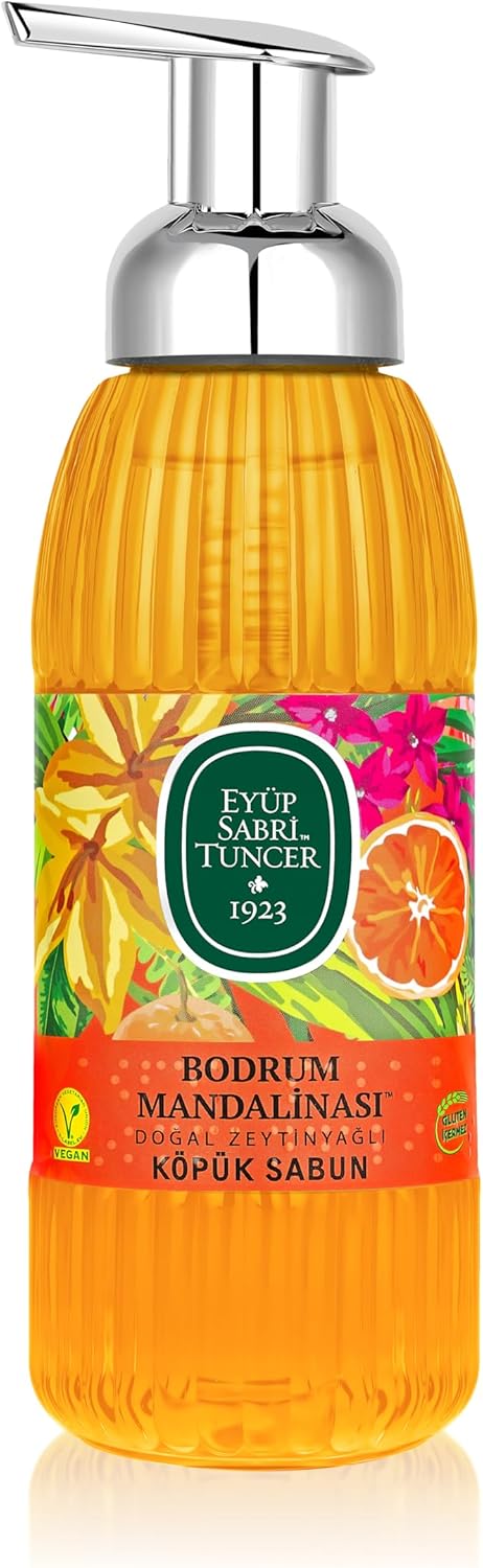 Doğal Zeytinyağlı Köpük Sabun Bodrum Mandalinası (500 ml)