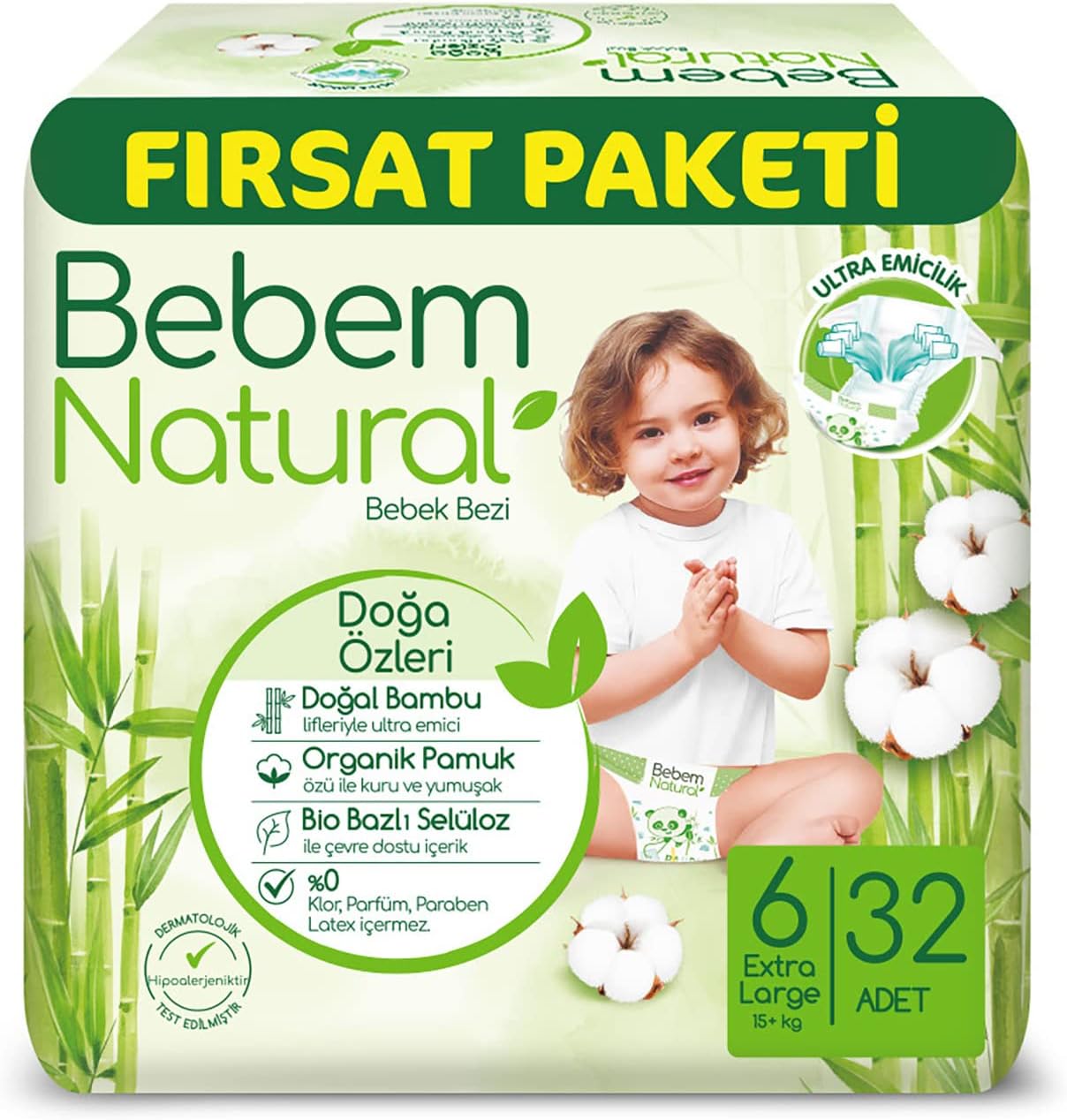 Alternative view of 6 Beden Xlarge Fırsat Paketi Bebek Bezi (1 x 32 Adet)
