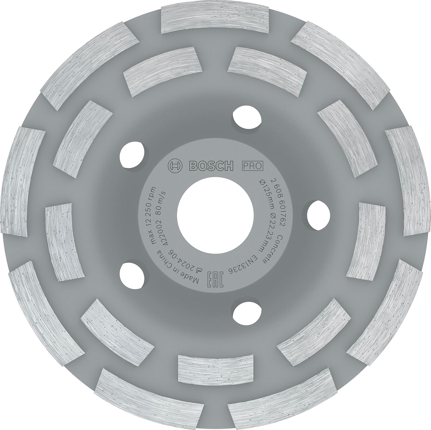 Professional Accessories Elmas Taşlama Diski Açılı Taşlamalar için Uzman (Beton için, Taşlama Diski: 125 mm, Delik: 22,23 mm, Beton Taşlama Makineleri için Aksesuarlar) - Görsel 3
