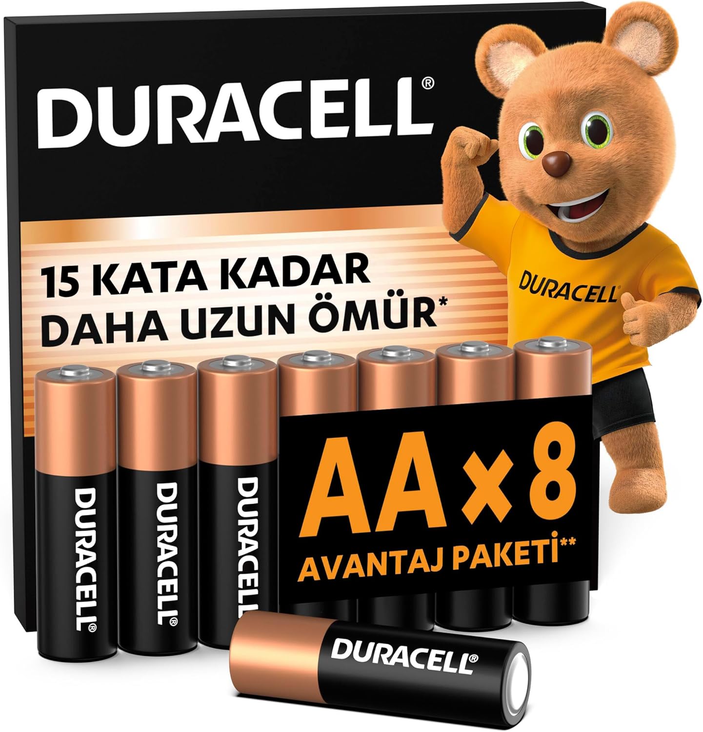 AA Alkalin Kalem Pil (8'li paket) 1,5 V LR6/MN1500 - Görsel 3
