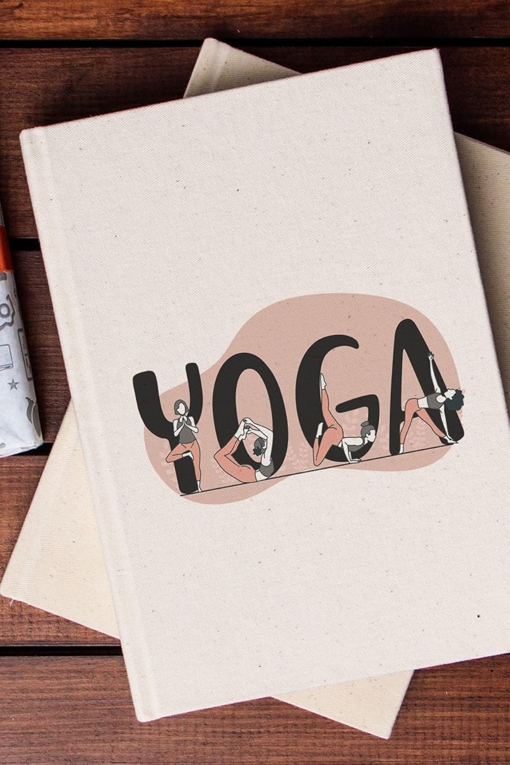 Alternative view of Yoga Eğitmenine Hediye 100 Yaprak (200 Sayfa) Çizgisiz Kanvas Defter - Not Defteri